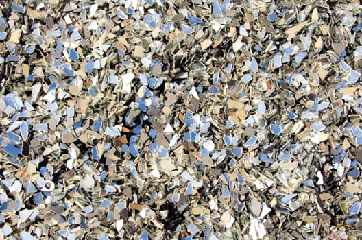 texture  of mirrors into small pieces