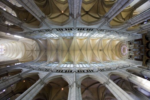 interior of Cathedral Notre Dame, Amiens, Picardy, France