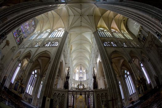 interior of Cathedral Notre Dame, Amiens, Picardy, France