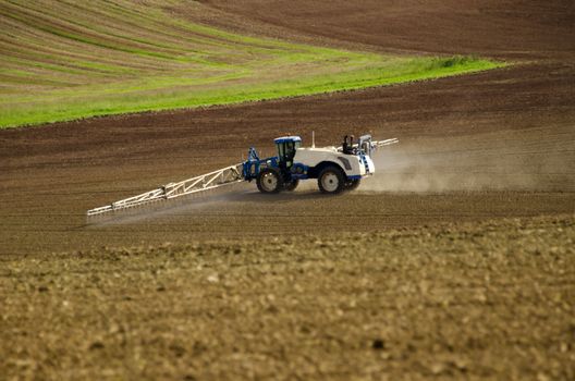 chemical treatment of the fields