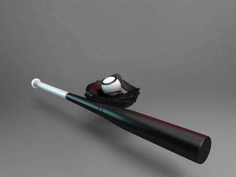 bat  and baseball glove
