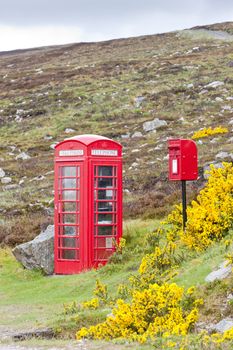 telephone booth and letter box near Laid, Scotland