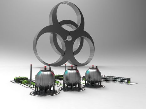 chemical factory and biohazard