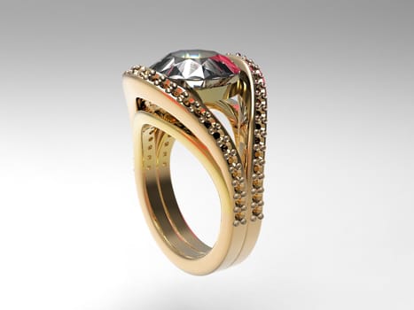 gold and diamond ring