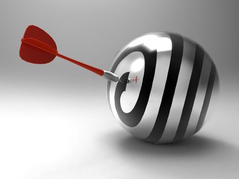 the target and the dart