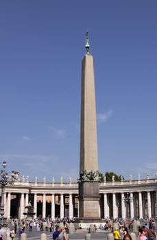 The obelisk called 'The Witness' in St. Peter's square.  The obelisk gets it's name because it witnessed the the Peter's crucifixion.
