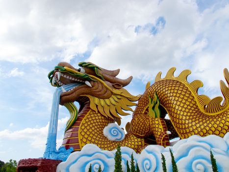 Dargon on at a temple in Supunbure, Thailand.