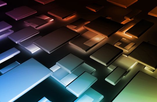 Abstract Background with a Technology Theme Art