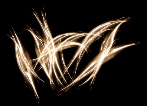 abstract light lines on a black background