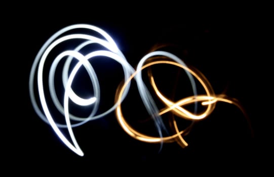 abstract light lines on a black background