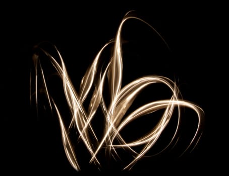 abstract light lines on a black background