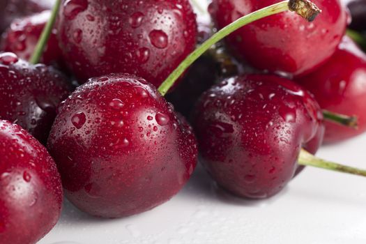 Fresh and healthy raw sweet cherries