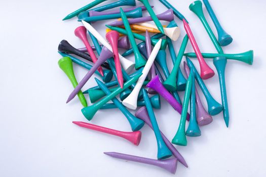 multiple color golf tees