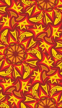 Seamless pattern in autumn spark colored objects for backgrounds