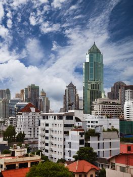 View of the eastern metropolis with skyscrapers