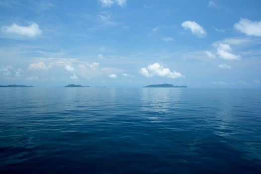 Background of calm dark blue sea