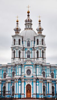 The ancient Russian Orthodox church in St. Petersburg