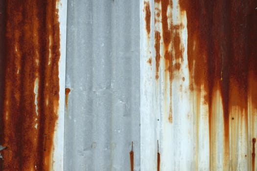 A rusty corrugated iron metal texture