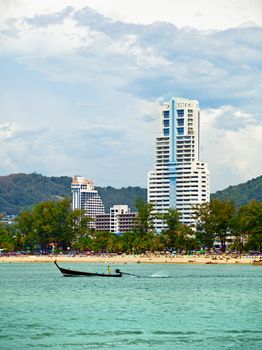 Coast Andaman Sea, the beach and hotels - Phuket