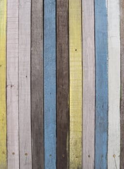 Stripes colorful of the wooden wall of a bar