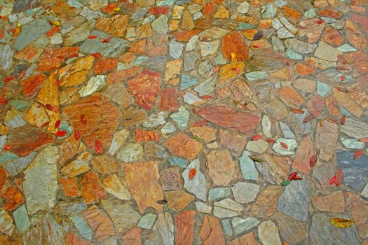 Stone tiles floor with background