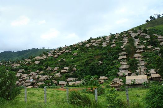 Refugee village on Burma - Thailand border