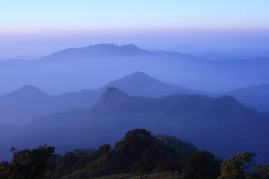 Landscape ridge mountain in Thailand