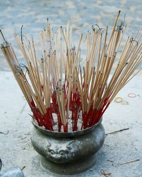 Incense furnace with smoking joss stick