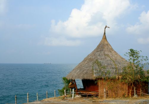 View of bamboo hut in Thailand