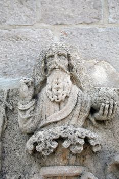 Statue of God the Creator, on the portal of the church of St. Mary of Mercy