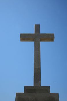 Cross on the hill above Dubrovnik, Croatia