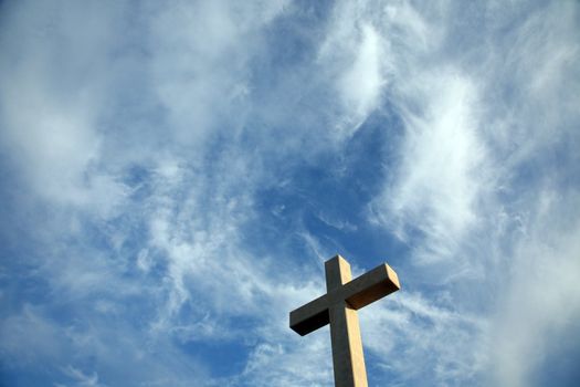 Cross on the hill above Dubrovnik, Croatia