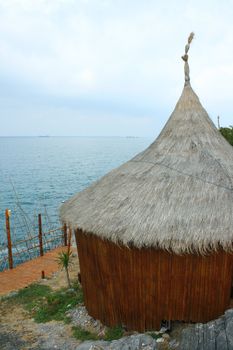 View of bamboo hut in Thailand