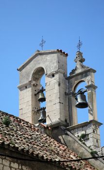 Bell tower in the Sibenik, Croatia