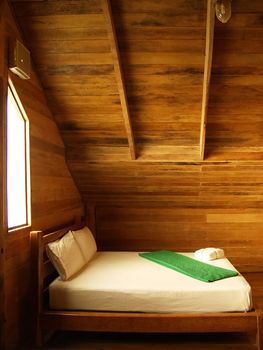 Bedroom attic with double bed