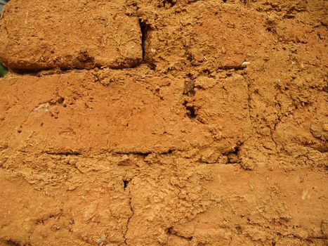 Mud bricks are made of clay