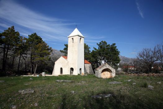 Beautiful small rural church in Croatia