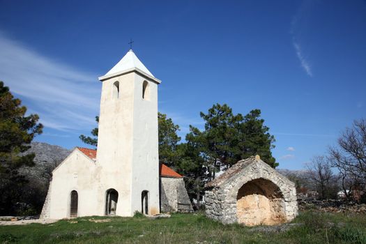 Beautiful small rural church in Croatia
