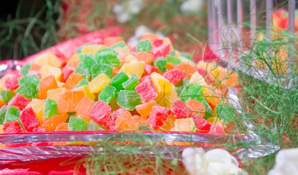 Colored oriental sweets
 delight background
