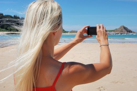 Woman taking picture 