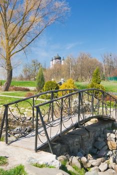 Small and Lovely  Bridge with forged handrail