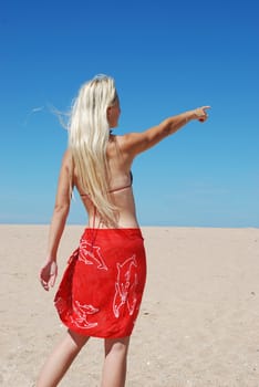 woman at beach