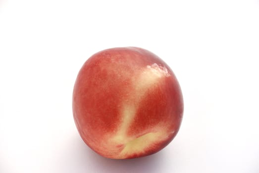 Nectarine on white background