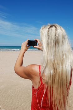 Woman taking picture 