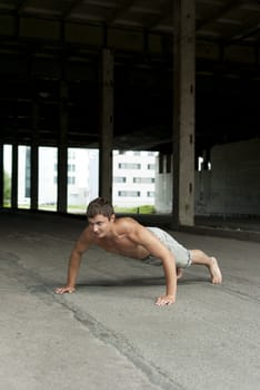 the guy pushed in the street