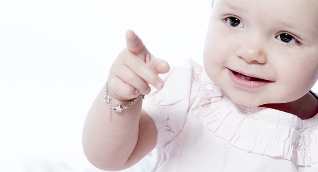 little children portraits taken in the studio on a white background