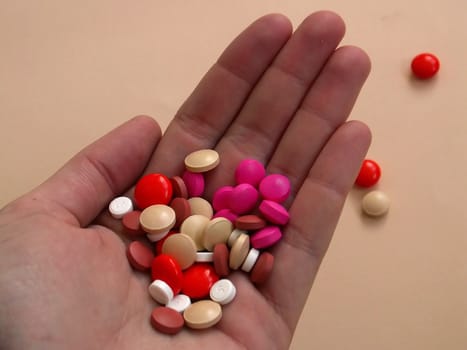 detail of a different pills