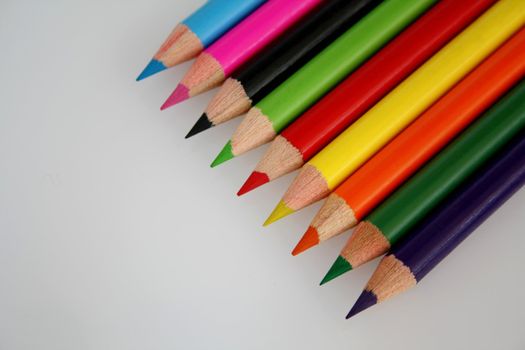 Colorful pencils alignment