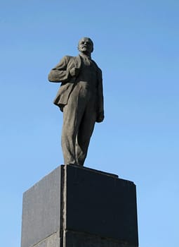 Lenin's monument in a Russian provincial town