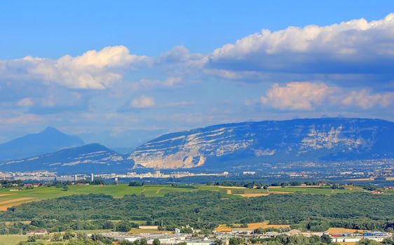 mountain and sky in Geneva, switzerland